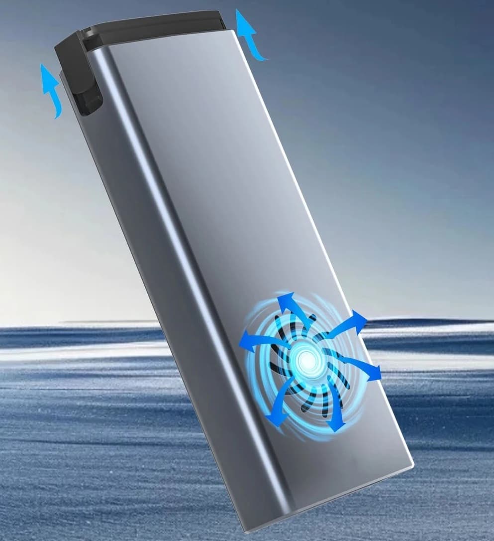 M.2 NVMe SSD Case With Cooling Fan view 2