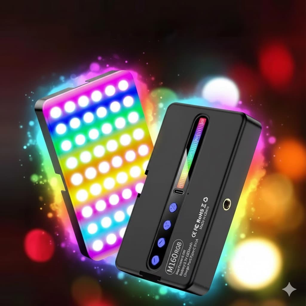 M160 RGB Rechargeable Pocket Fill  Video Light view 1