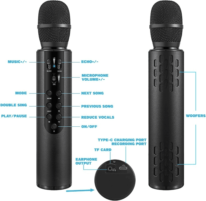 M6 KTV Bluetooth Karaoke Mic With Powerful 10W Speaker view 5