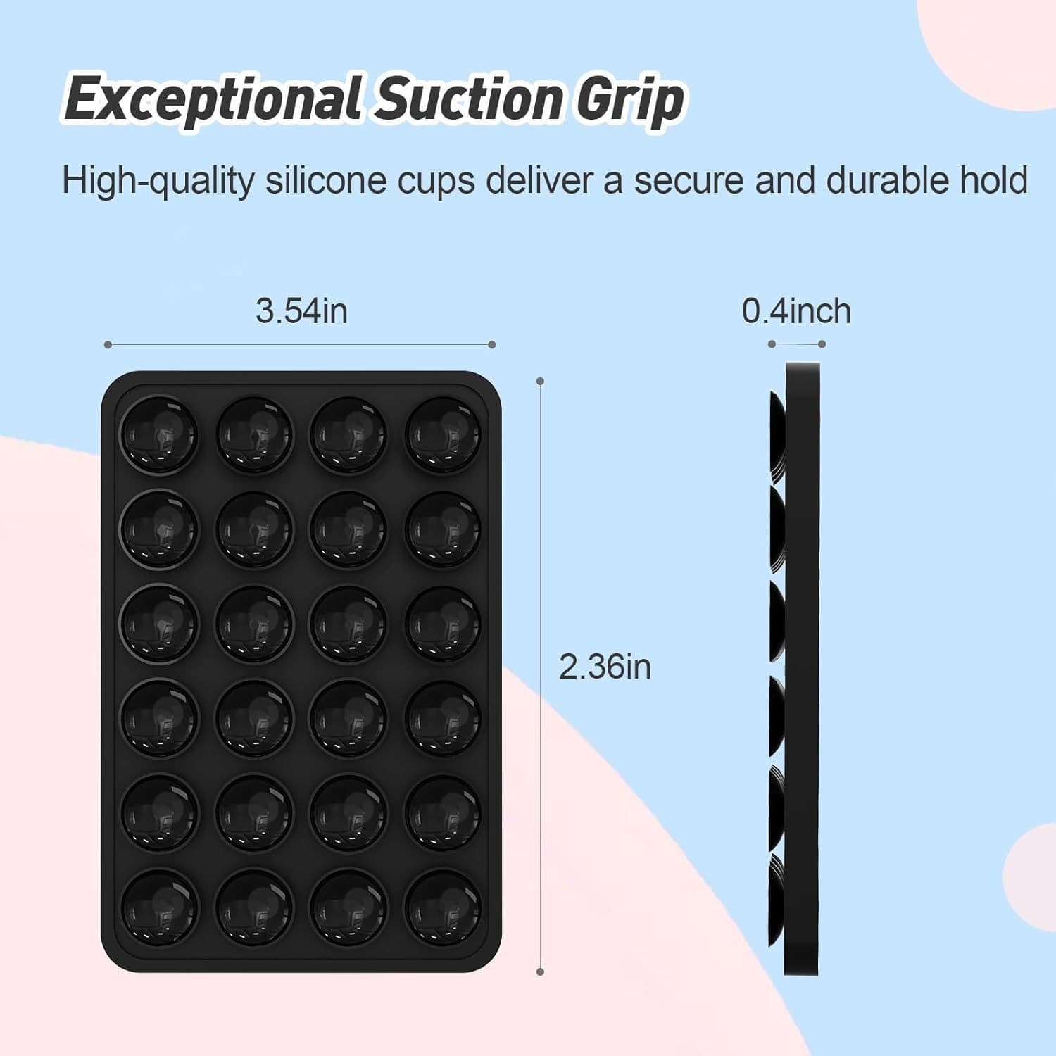Magnetic Suction Phone Mount For MagSafe Removable Sticky Grip Holder For Hands-Free Video & Selfies view 2