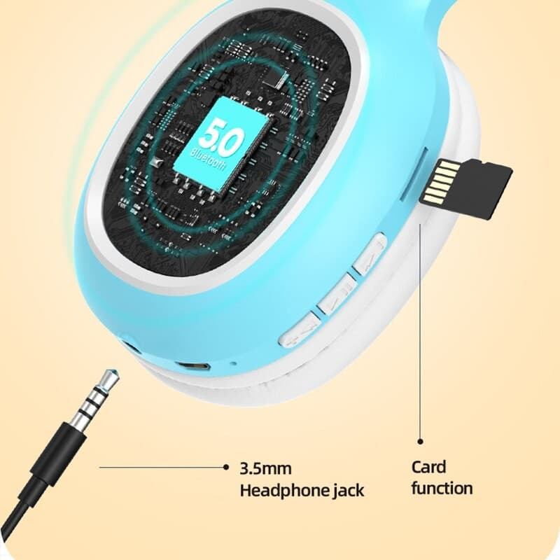 Mark Wireless Bluetooth 5.0 Foldable Headphone view 5