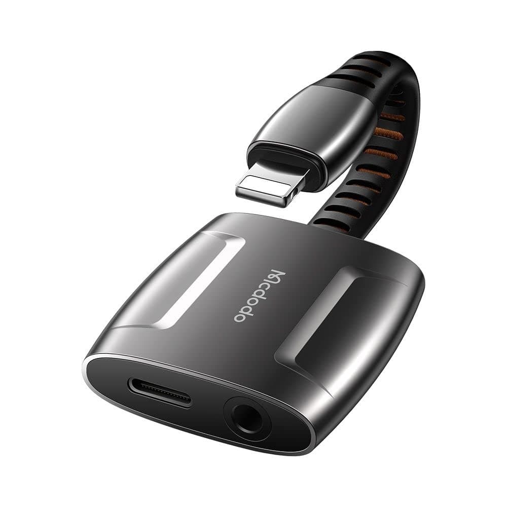 Mcdodo CA634 Lightning To Lightning And DC 3.5mm Cable 0.1m ‘Support Call Function' view 1