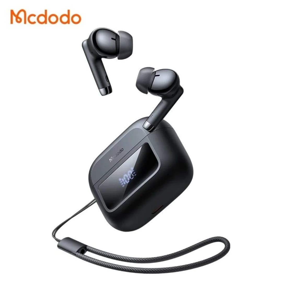 Mcdodo HP329 Lanyard Tied Digital Display TWS Earbuds With Battery Display view 1