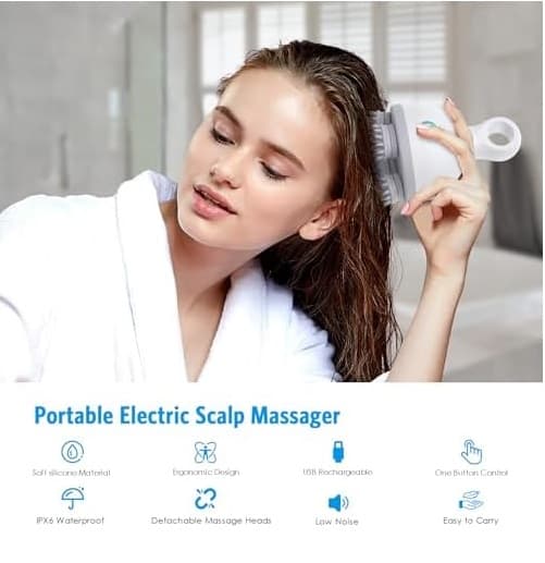 MDHL K118 Upgraded 128 Massage Nodes Electric Hair Scalp Full Body Massager view 5