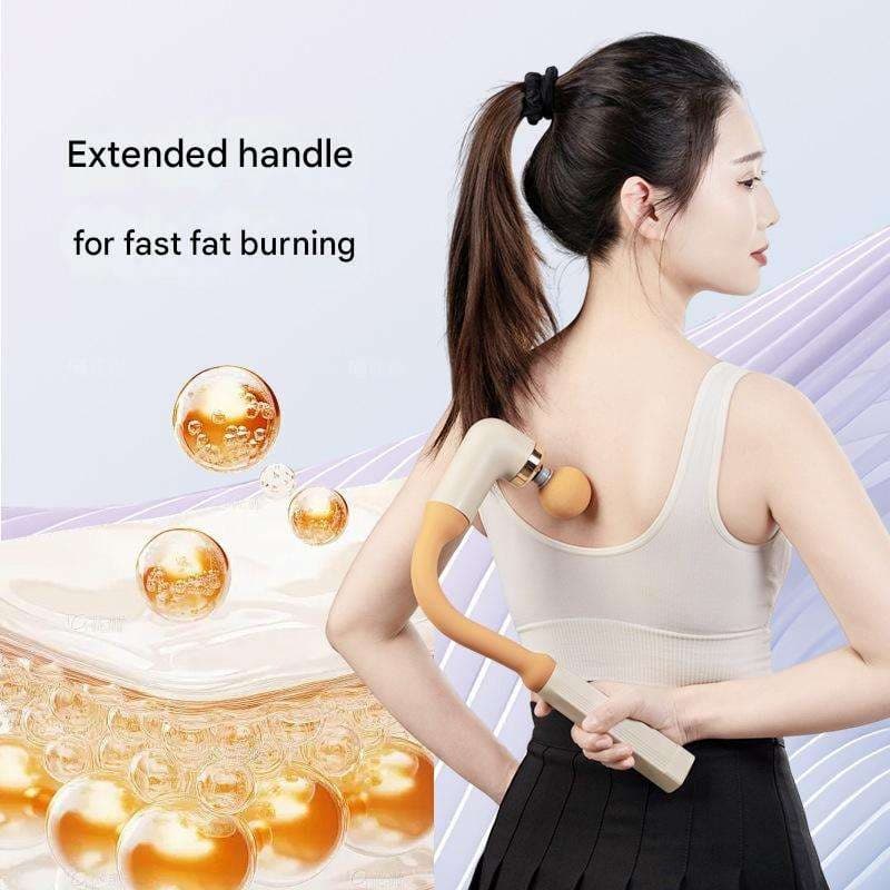 MDHL MD XY11 U Shaped Extended Handle Massage Gun: Deep Tissue Massager With 6 Heads & 6 Speeds view 3