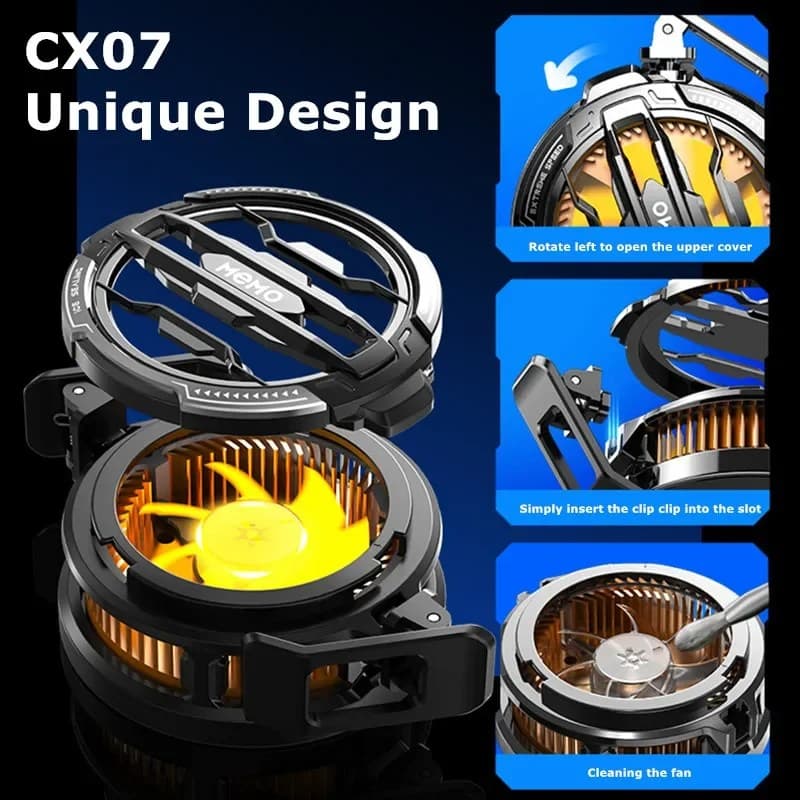 MEMO CX07 Mobile Phone Magnetic Back Clip Semiconductor Type C Mobile Cooler view 3