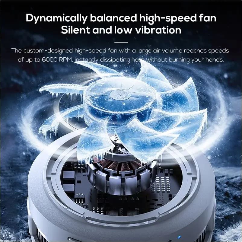 MEMO CX20 Magnetic Semiconductor Phone Cooler with RGB Lighting and Adjustable 3-Speed Cooling Modes view 4