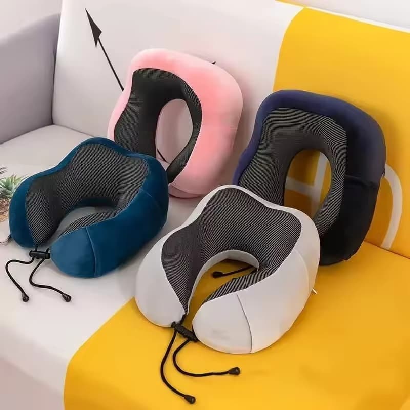 Memory Foam U-Shaped Neck Pillow for Travel Soft Massage & Cervical Support view 1