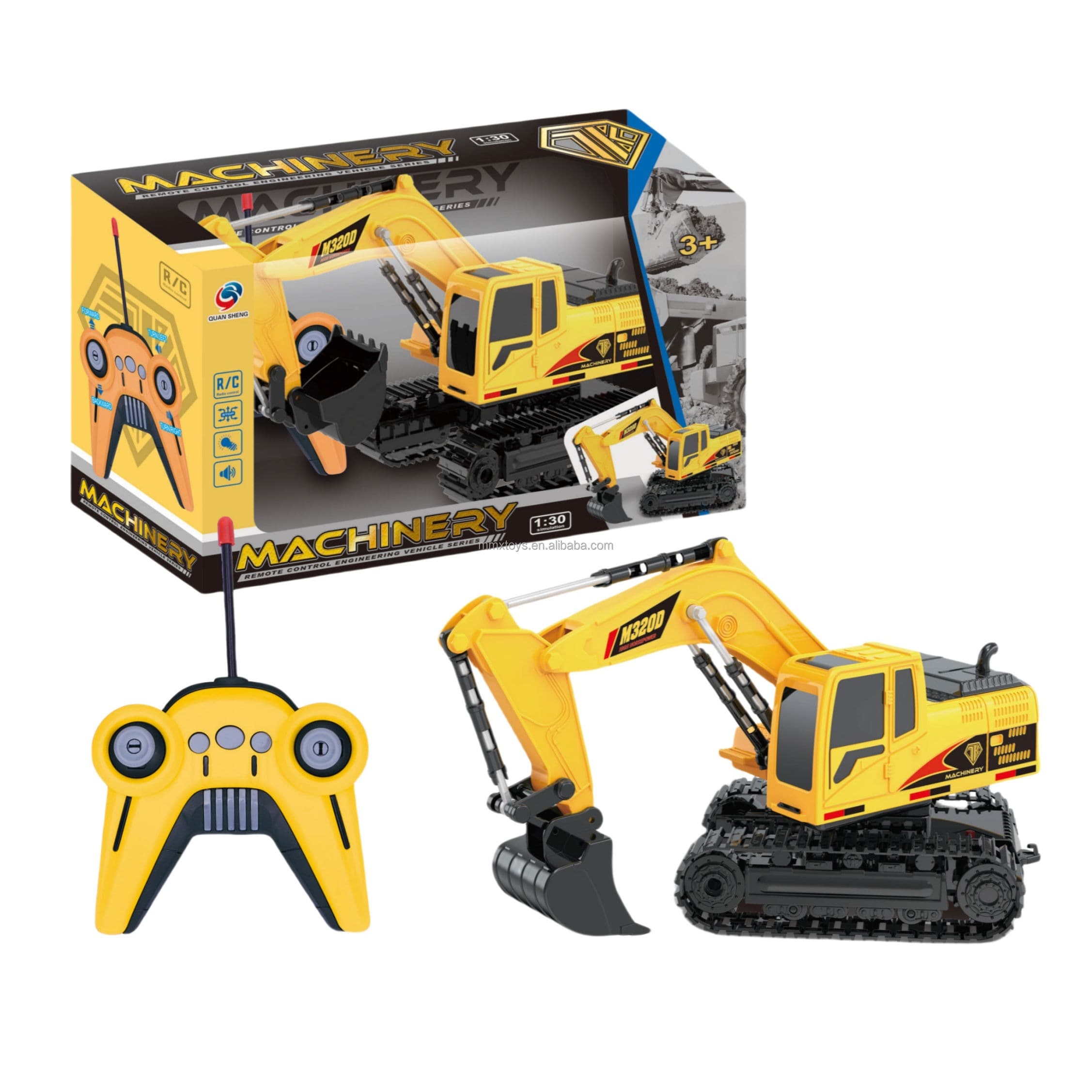 Mini Builder’s Dream Fully Functional Remote Control Construction Excavator Toy for Kids view 1