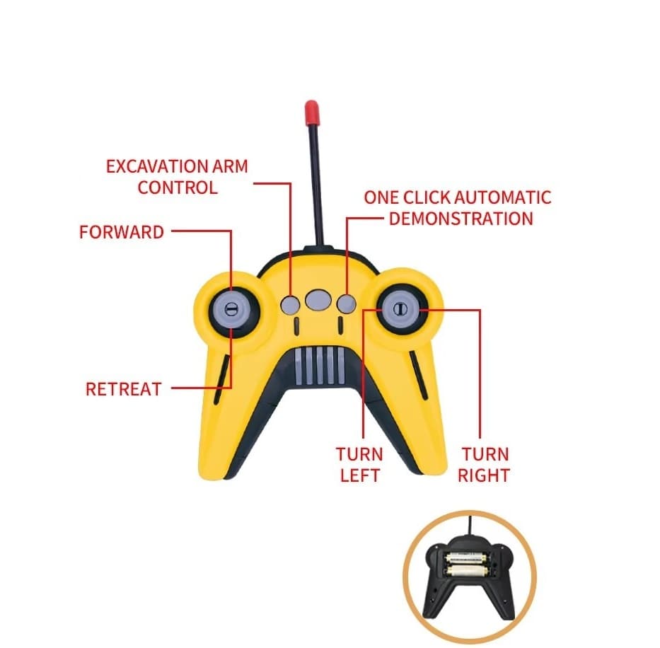Mini Builder’s Dream Fully Functional Remote Control Construction Excavator Toy for Kids view 4