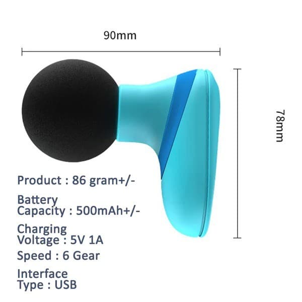 Mini Electric Handheld Massager Powerful 6 Speed Vibration Modes view 4