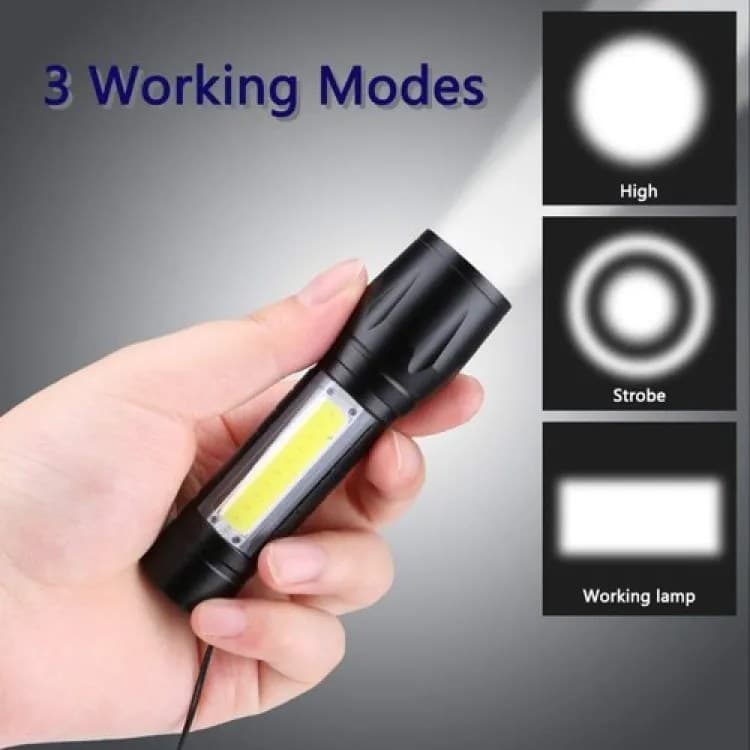 Mini Rechargeable LED Tactical Flashlight Powerful view 2