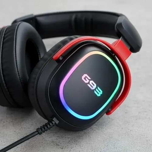 Misde G93 USB Over Ear Gaming Headset With Noise Isolating Microphone And LED Lighting view 4