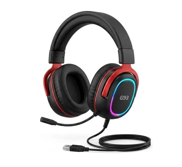 Misde G93 USB Over Ear Gaming Headset With Noise Isolating Microphone And LED Lighting view 1