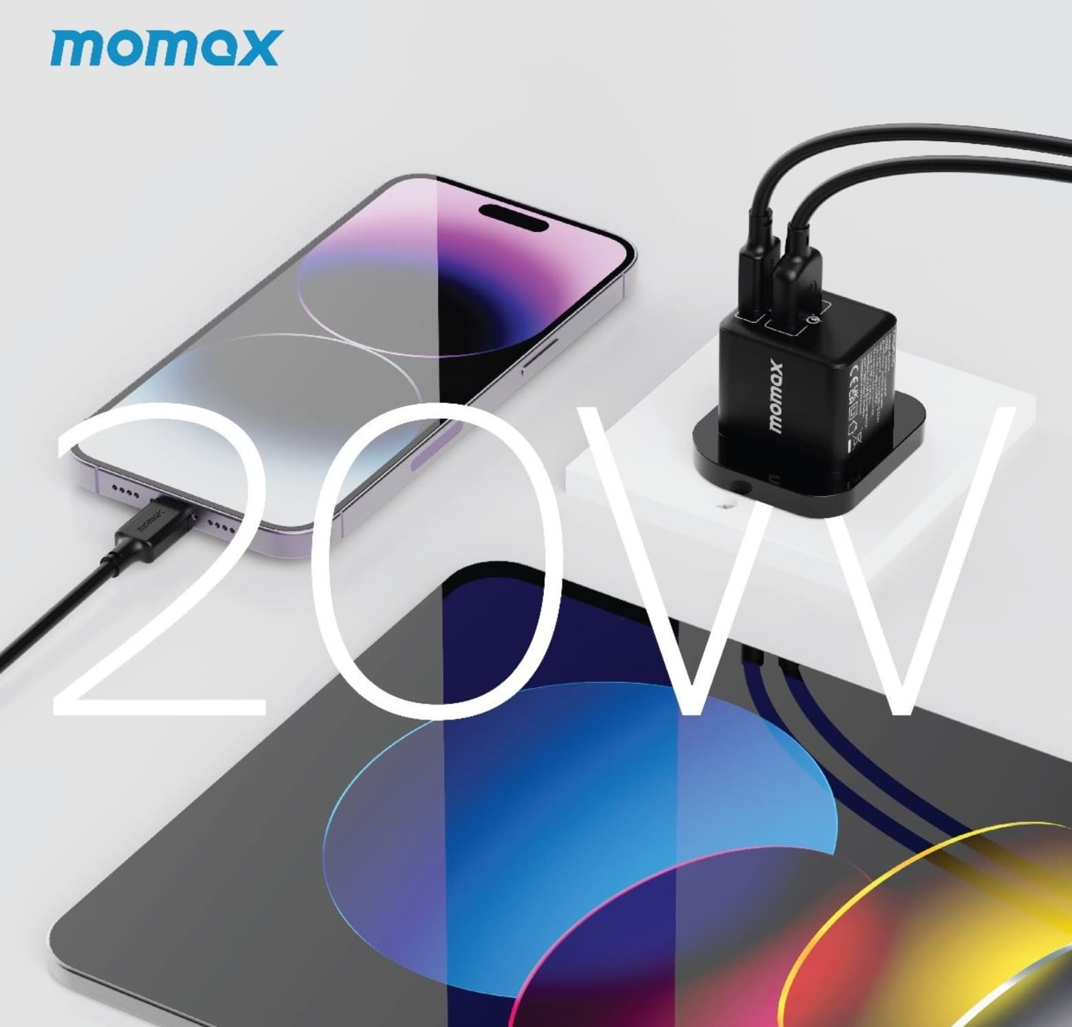 Momax UM36UK ONEPLUG 20W 2-Port Mini Charger view 2