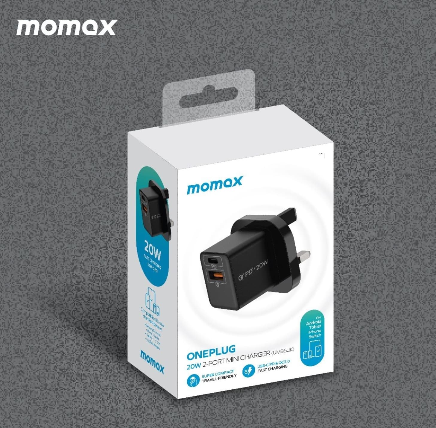 Momax UM36UK ONEPLUG 20W 2-Port Mini Charger view 4