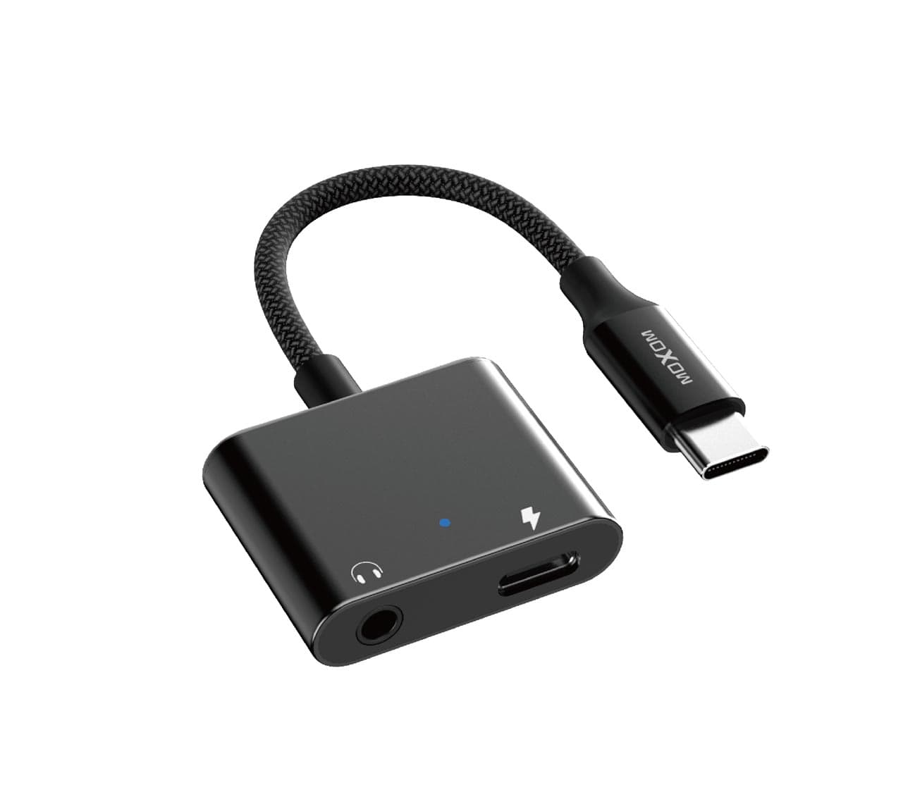 MOXOM AX71 60W Type-C to 3.5mm+Type-C Charge Audio Adapter view 1