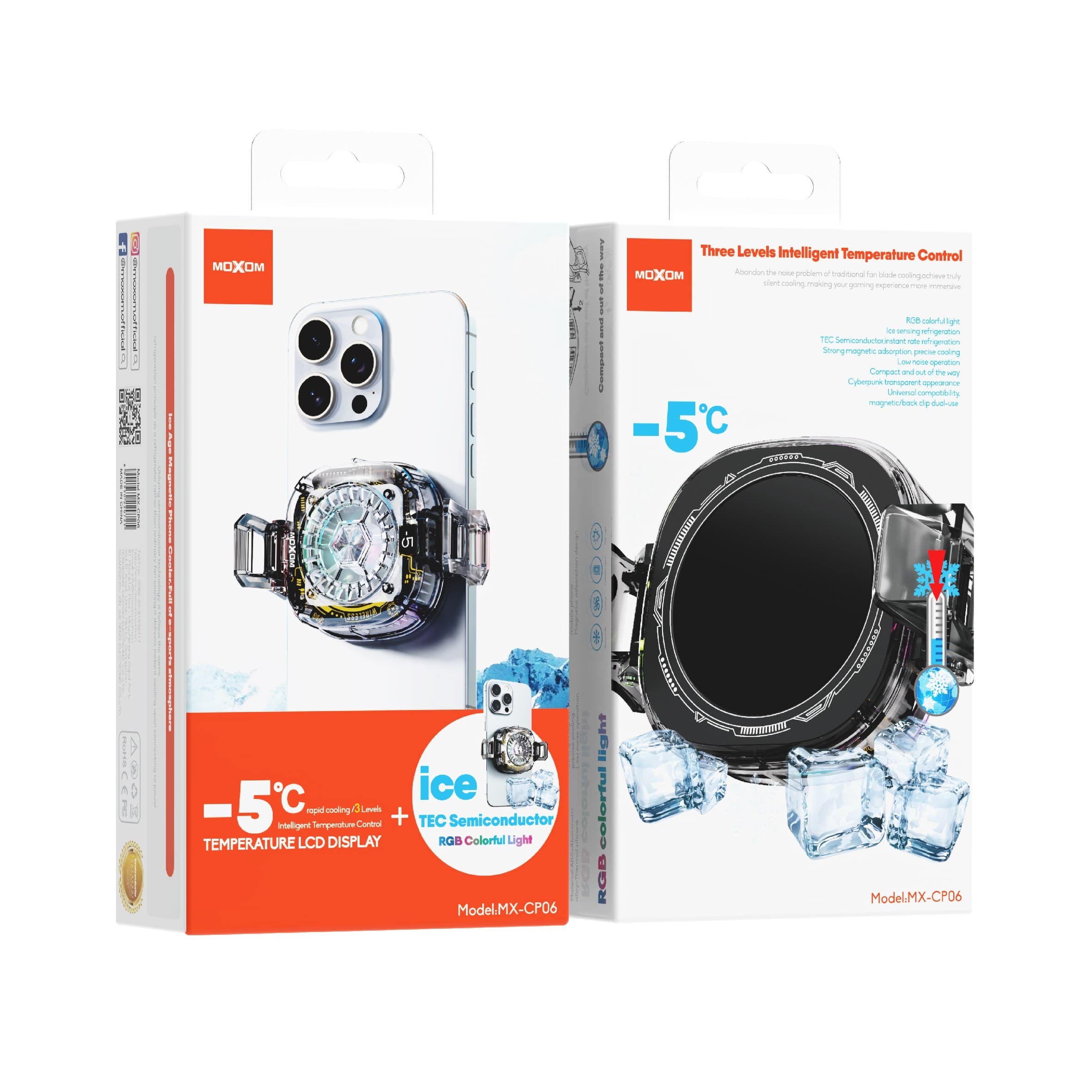 Moxom MX CP06 Rapid Cooling -5 Degrees 3 Level Mobile Cooler Temperature Display view 5