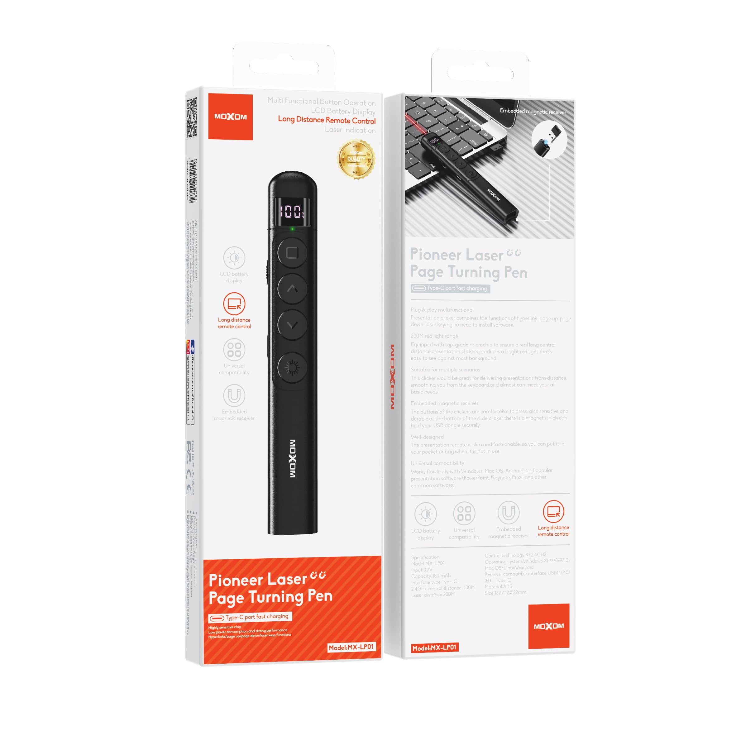 Moxom MX LP01 Pioneer Laser Page Turning Pen Powerpoint Presenter view 5
