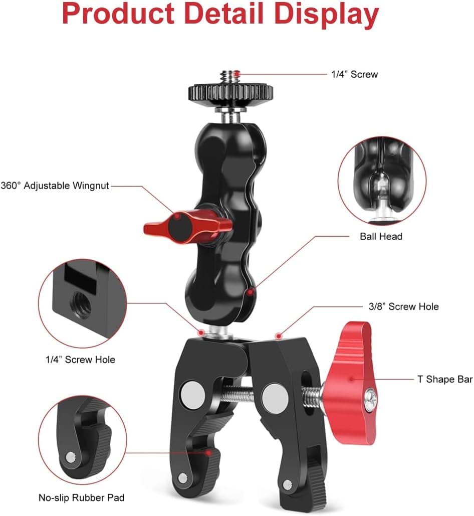 Multi Function Camera Super Clamp Ball Mount view 3