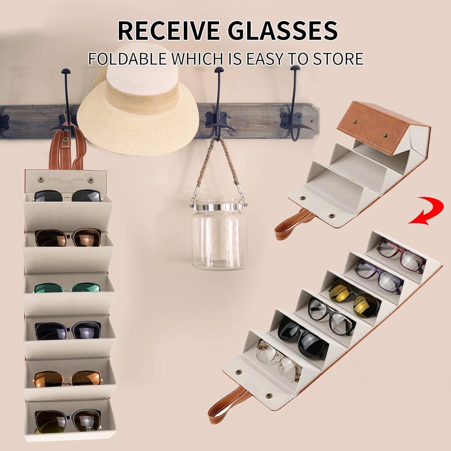 Multifunction Jewellery And Sunglass Case Storage Fot 6 Pairs Of Sunglasses Gift Box view 2