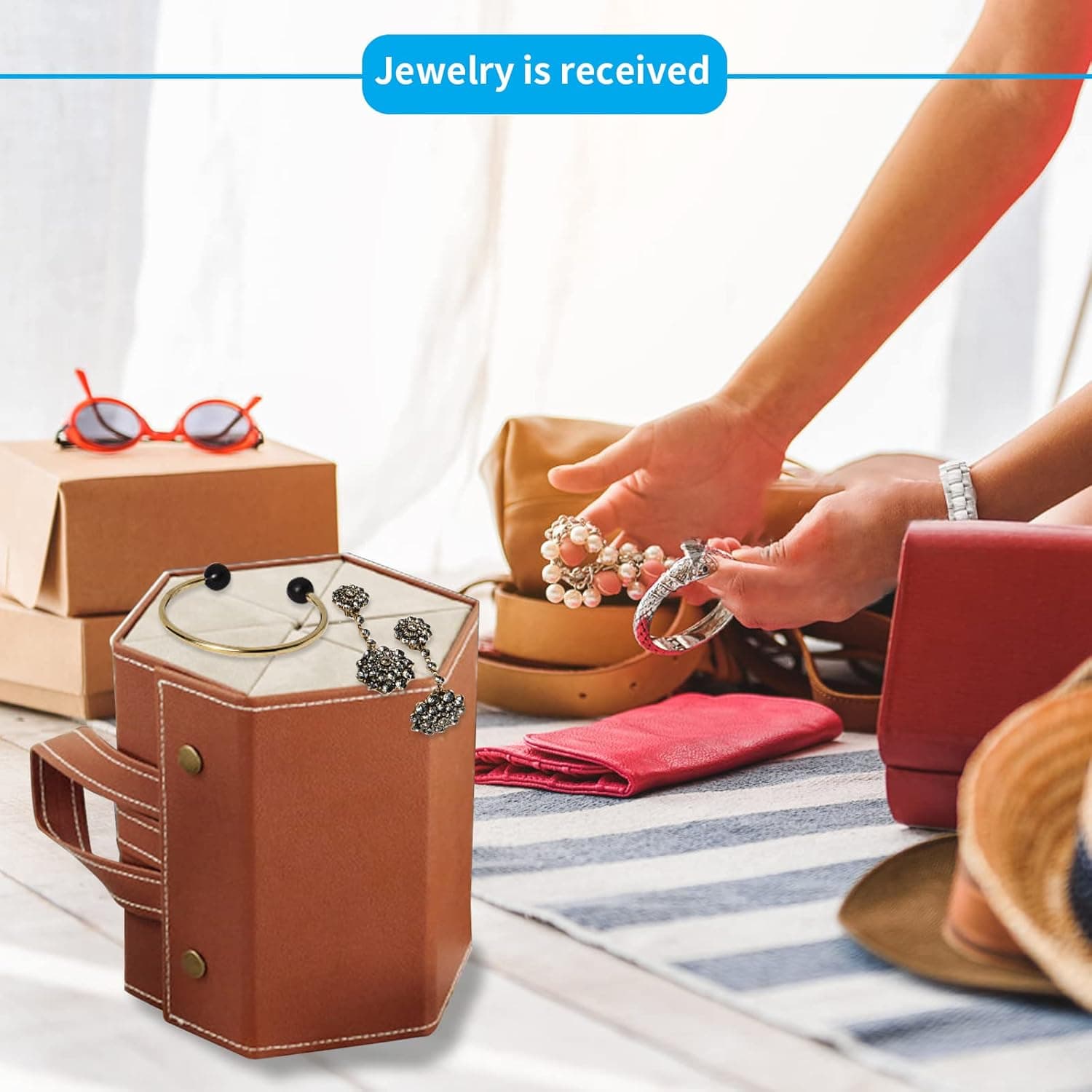 Multifunction Jewellery And Sunglass Case Storage Fot 6 Pairs Of Sunglasses Gift Box view 4