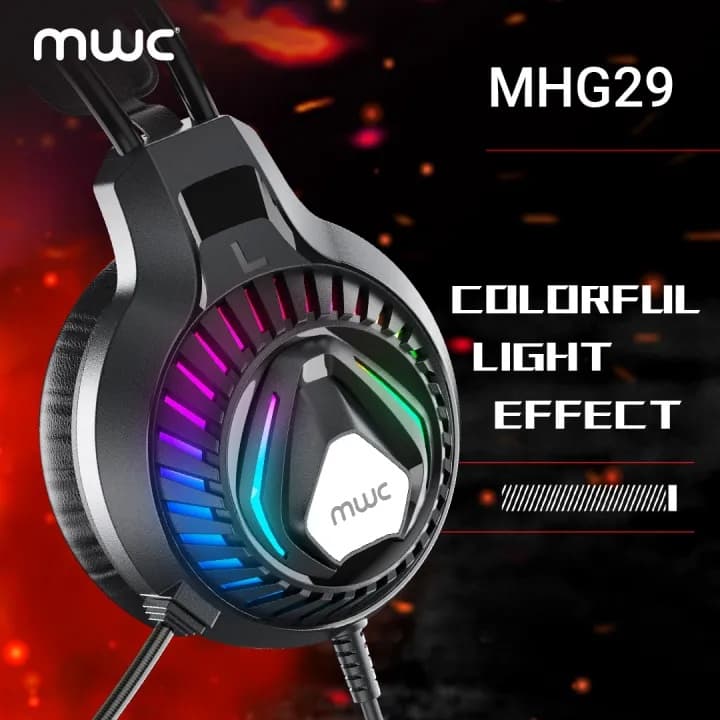 MWC MHG29 RGB Wired Gaming Headphone – 50mm Driver view 5