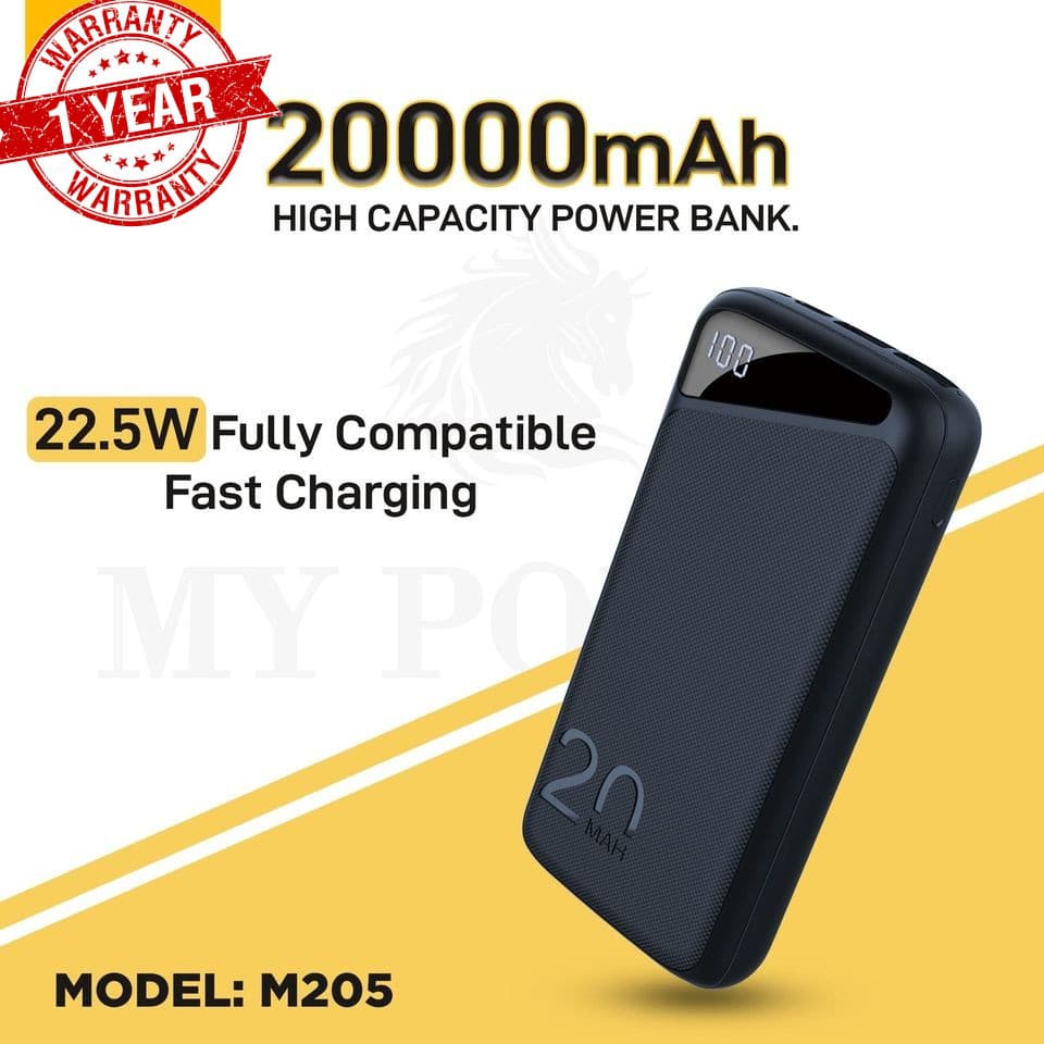 My Power M205 20000mah Powerbank Fast Charing PD Q.C 3.0 22.5w view 1