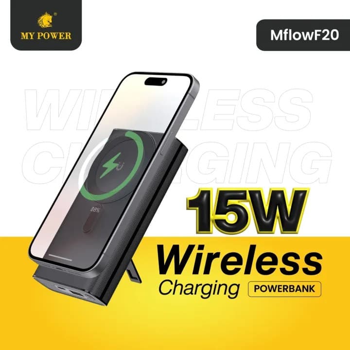 My Power Mflow F20 20000mAh 15W Wireless Magsafe Fast Charging Powerbank view 2