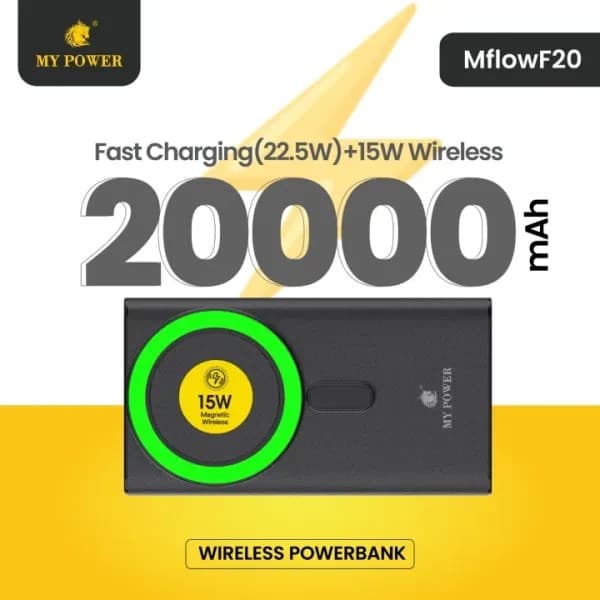 My Power Mflow F20 20000mAh 15W Wireless Magsafe Fast Charging Powerbank view 3