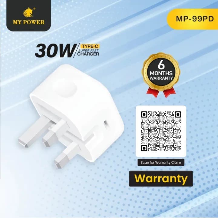 My Power MP99PD 30W Fast Charger With Power Delivery (PD) Technology Three-Pin Type-C Output view 3
