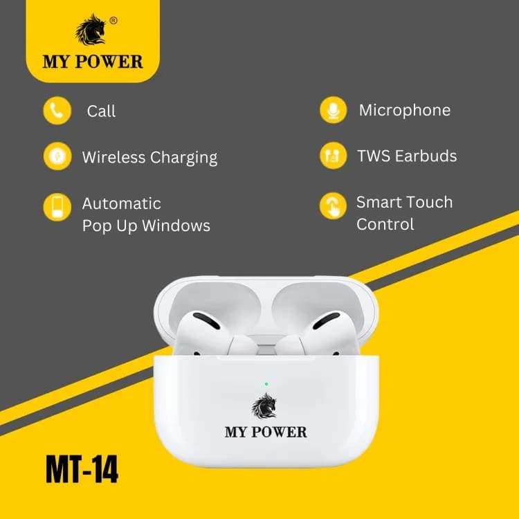 My Power MT14 Wireless Hibase Bluetooth Earbuds view 2