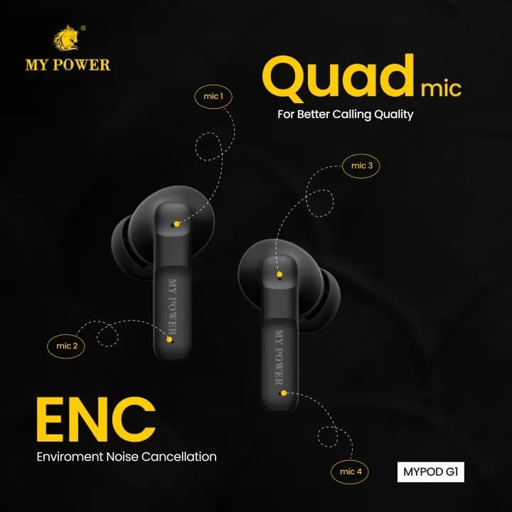 My Power MYPOD G1 ENC Wireless Bluetooth Earbuds view 3