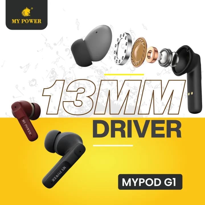 My Power MYPOD G1 ENC Wireless Bluetooth Earbuds view 2