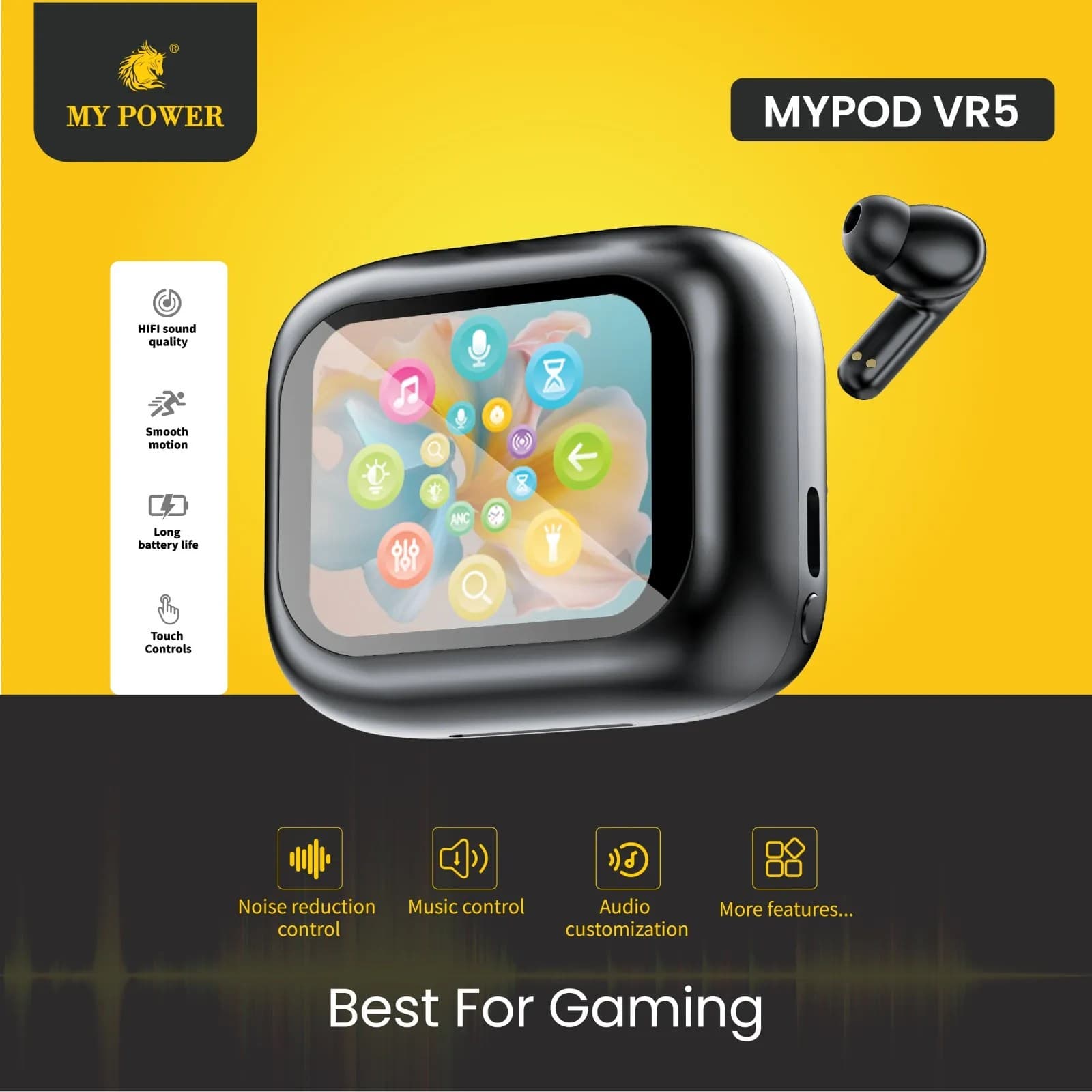 My Power Mypod VR5 Wireless Bluetooth Earbuds view 1