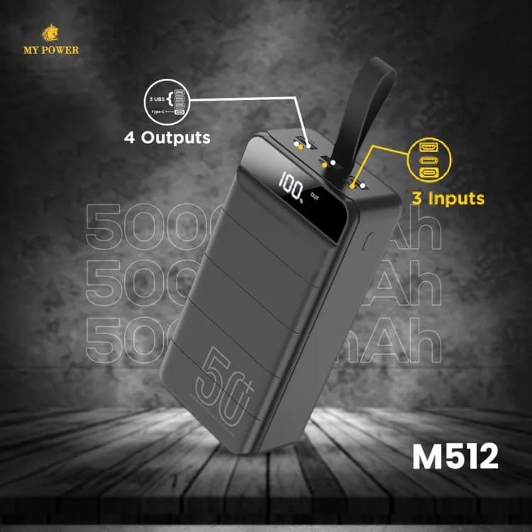 My Power Powerbank 50000mah M512, Mypower QC 3.0 PD 22.5W Fast Charging Power Bank view 2