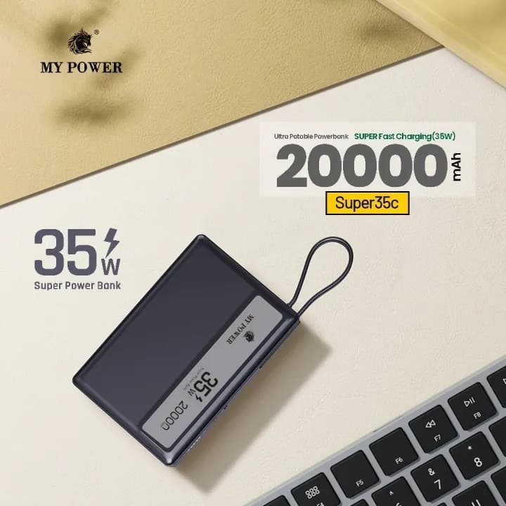 Mypower Super35C 35 Watt 20000mAh Portable Powerbank Dual Port Triple Output Fast Charging view 5