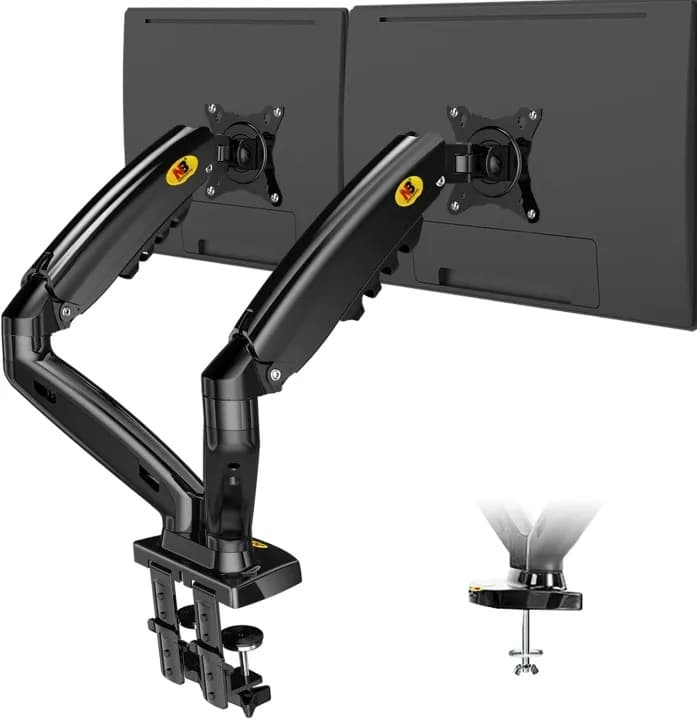 NB F160 NB F160 Full Motion Swivel Computer Monitor Arm For Two Screens 17-27 Inch view 2