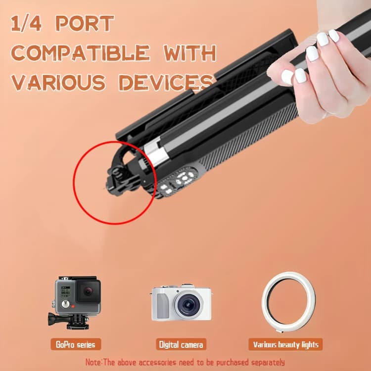 NeePho NP L9 Dual Phone Holder Selfie Tripod Universal 2 Clip Adjustable Selfie Stick 1.85 Meter view 5