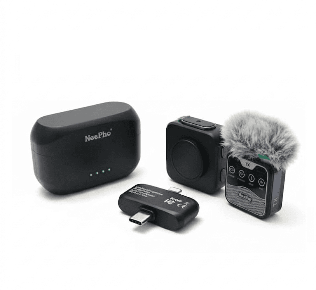 Neepho NP60 Wireless Lavalier Microphone With ANC Noise Reduction Plug & Play Clip-on Mic view 3