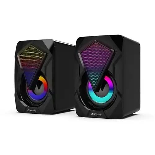 New Kisonli L-9090 Gaming Speaker With RGB Lights view 1