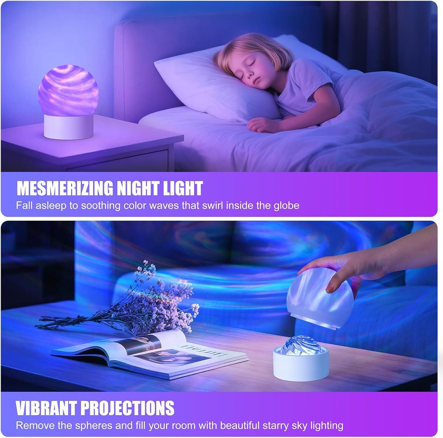 Northern Lights Night Light 16-Color Aurora Borealis Projector view 6