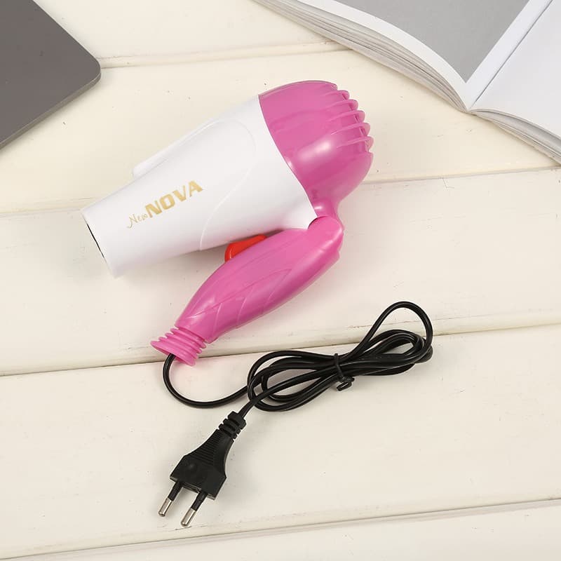 NOVA N658 Mini Foldable Low-Watt Hair Dryer – Pink view 3