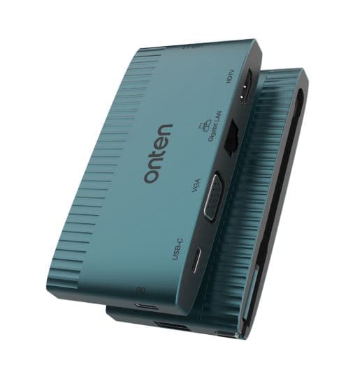 Onten 9503S 6 In 1 USB-C Multi Function Docking Station HDMI+VGA+RJ45 (Gigabit) +USB-C (Data)+USB-C (PD 3.0)+USB 3.0 view 1