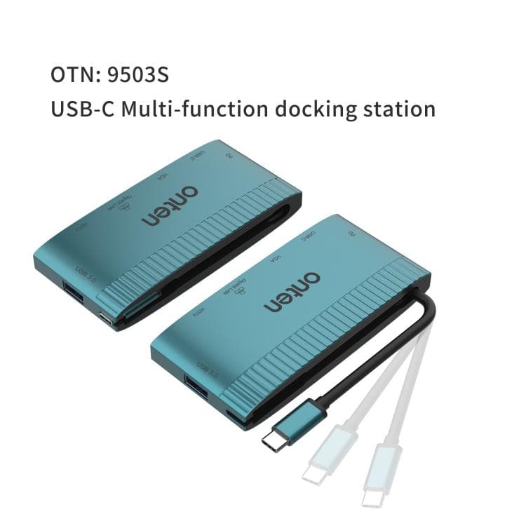Onten 9503S 6 In 1 USB-C Multi Function Docking Station HDMI+VGA+RJ45 (Gigabit) +USB-C (Data)+USB-C (PD 3.0)+USB 3.0 view 4