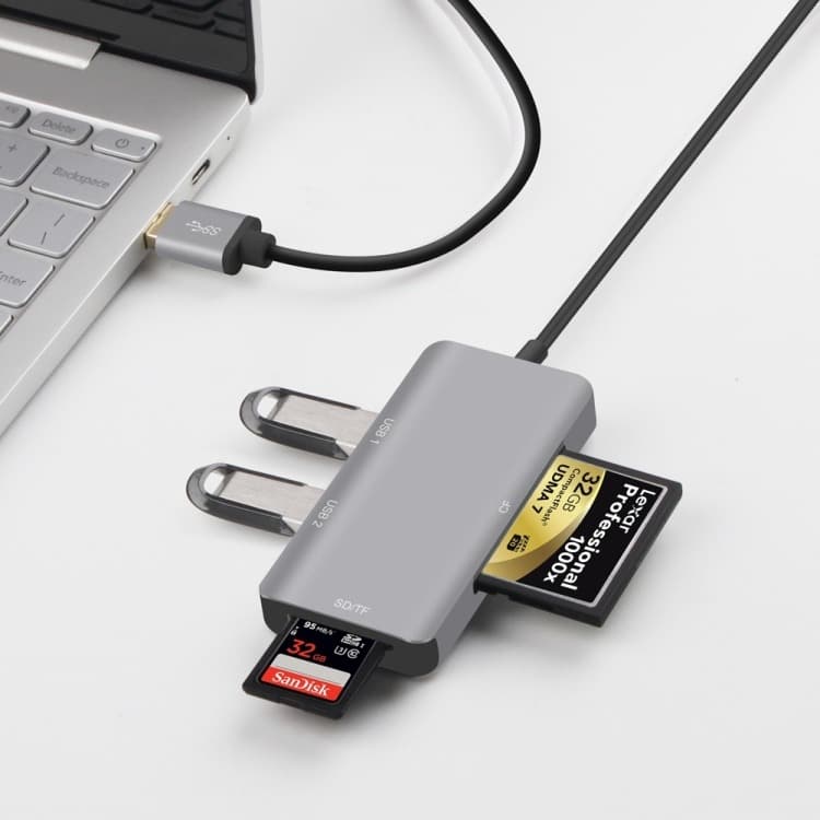 Onten OTN 8107 USB3.0 HUB With CF SD TF Card Reader view 1