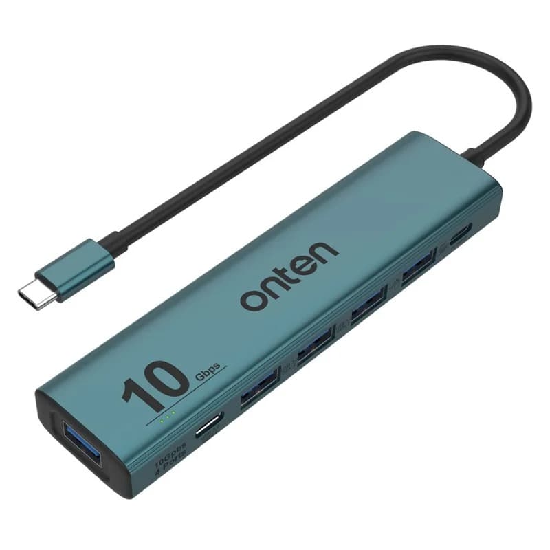 Onten UC615 USB-C Hub 4 x USB3.2 Gen2 + 2 x USB-A + USB-C Power Port Adapter view 1