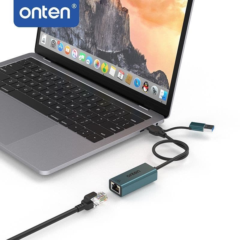 Onten UE106 USB 2.0 Type-C to RJ45 Network Adapter 100M  Ethernet Converter view 2