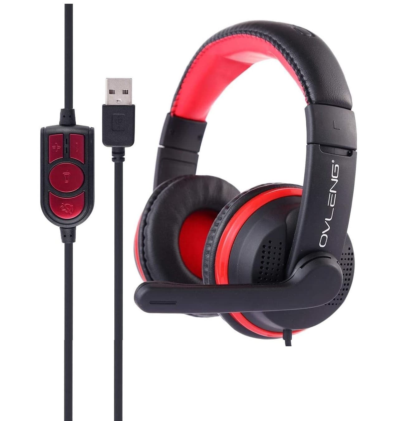 OVLENG GT91 Wired Headphones USB Headset With Mic view 1