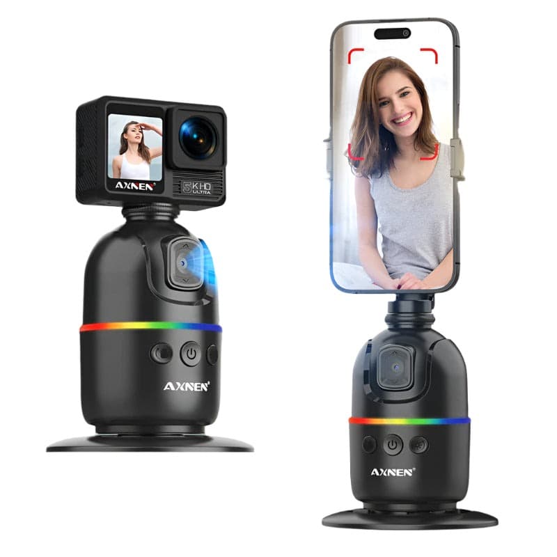 P03 Smart Auto Face Tracking AI Gimbal 360° Rotating Desktop Mount for Smartphones & Action Cameras view 1
